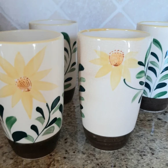 VTG NASCO HAND PAINTED CERAMIC TUMBLERS - Picture 8 of 10